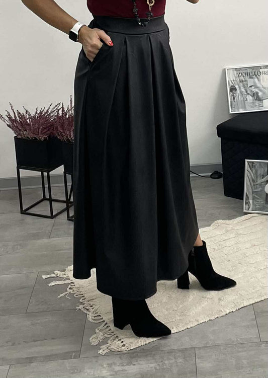 MY - Bőrhatású szoknya. Fekete