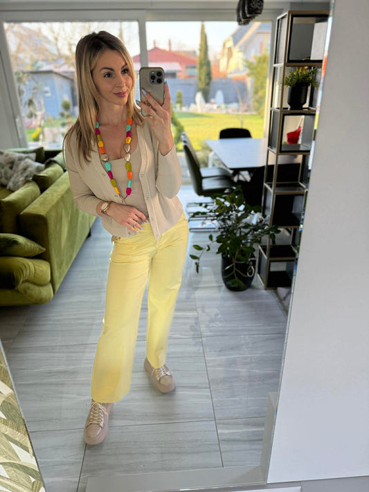 JONA II - Kötött kardigán. Világosbézs