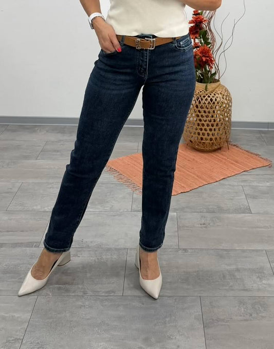 MILJA - Egyenes szárú farmer nadrág. Denimkék