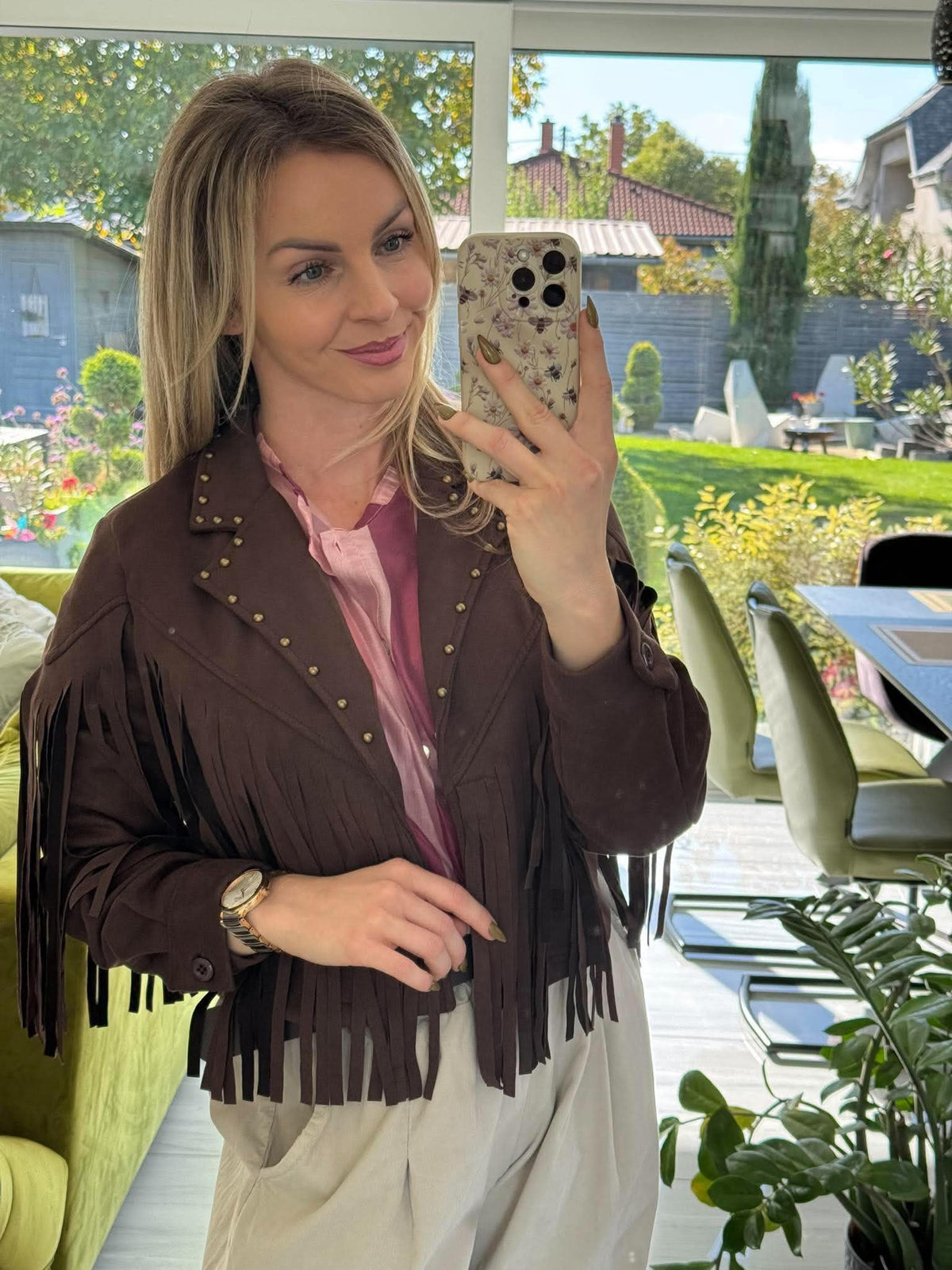 KIARA - Rojtos velúr dzseki. Barna