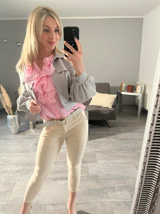 Dála rakott ujjú vászon kabátka