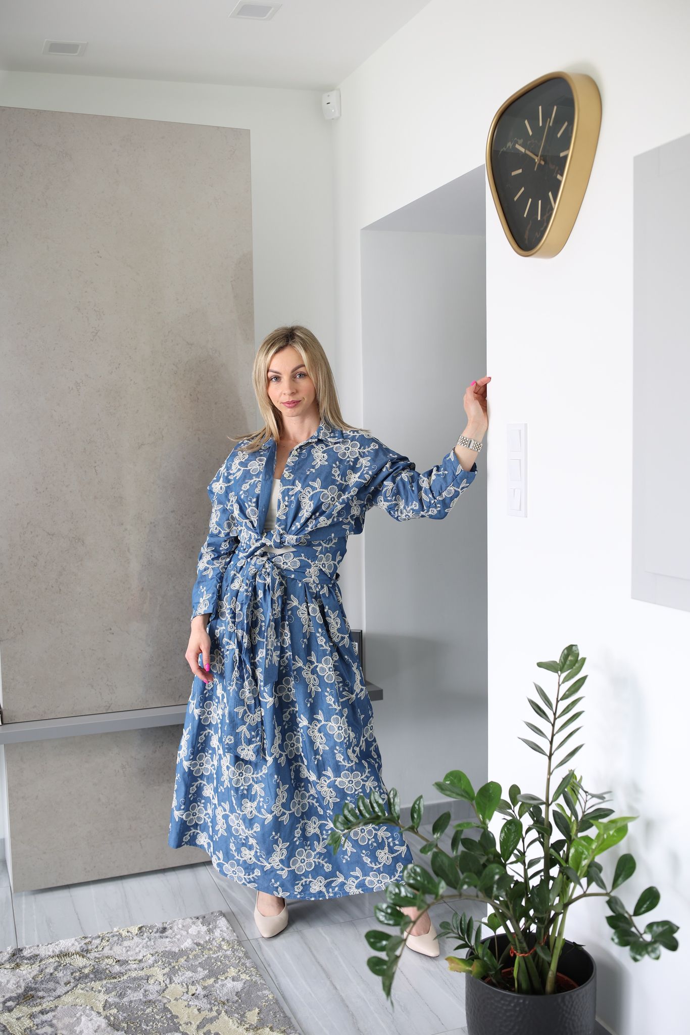 Luna - Hímzett farmer ing