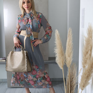 Röné - Pliszírozott virágos ruha