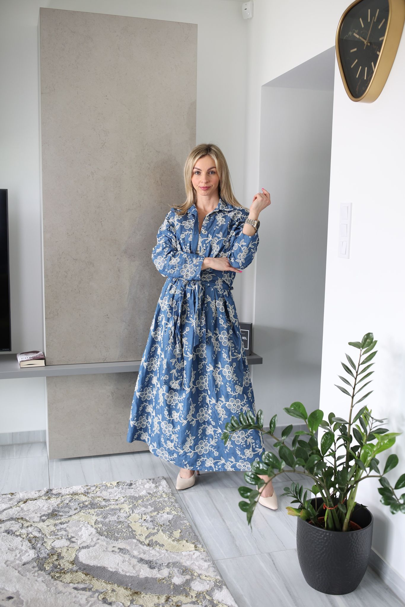 Luna - Hímzett farmer ing