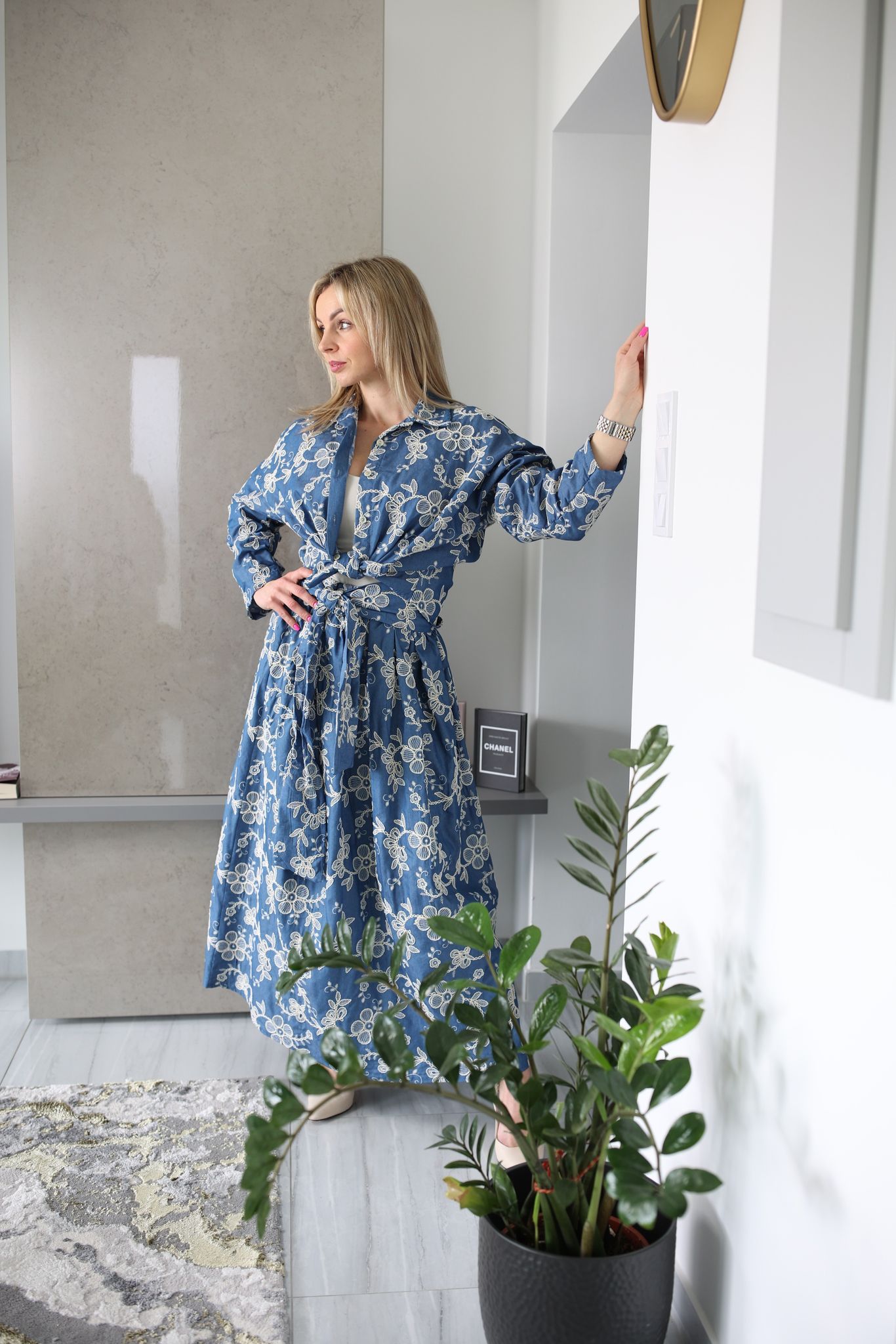 Luna - Hímzett farmer ing