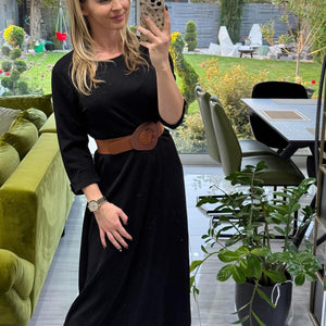 RITA - Bő maxi ruha. Fekete