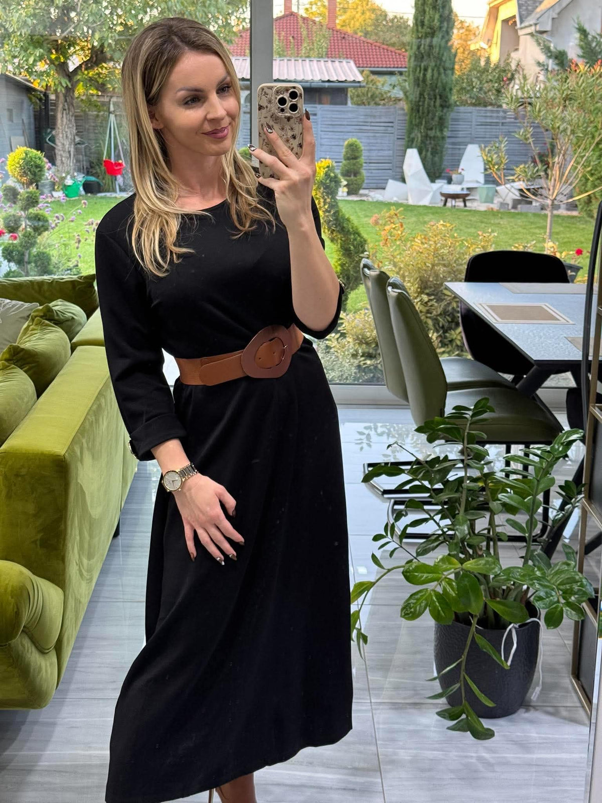 RITA - Bő maxi ruha. Fekete