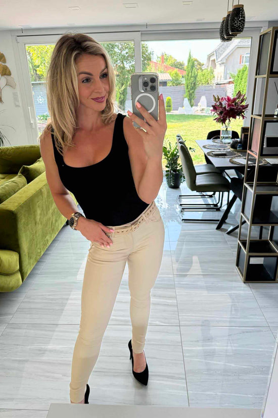 Doris - Bőrhatású push up nadrág