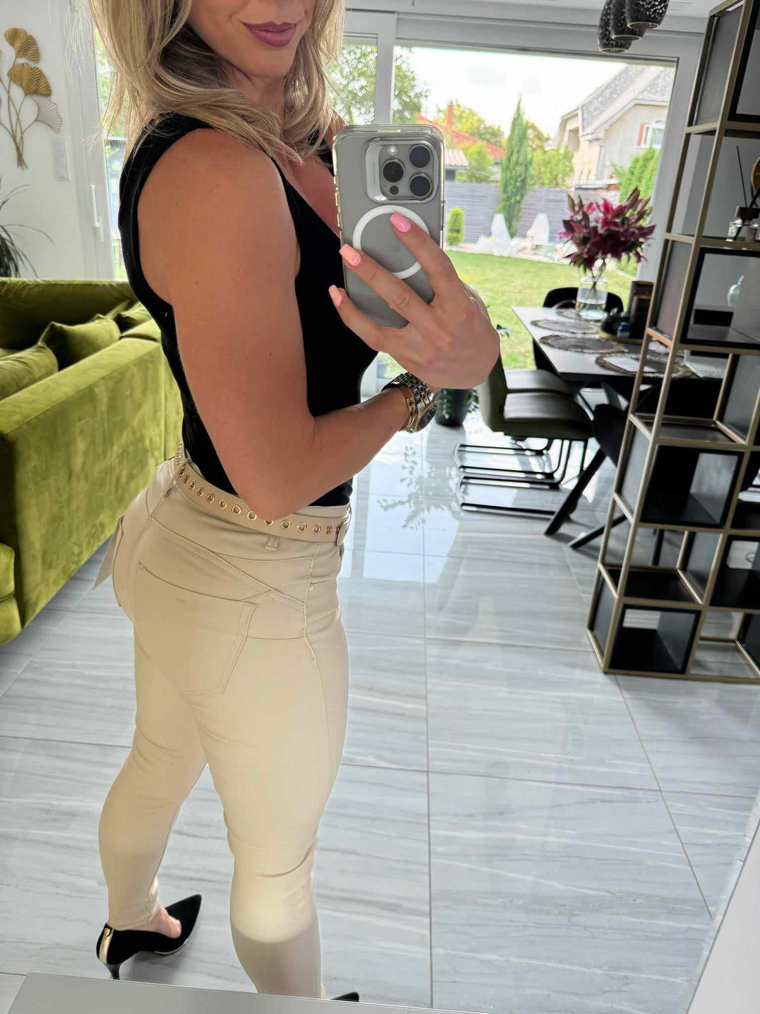 Doris - Bőrhatású push up nadrág