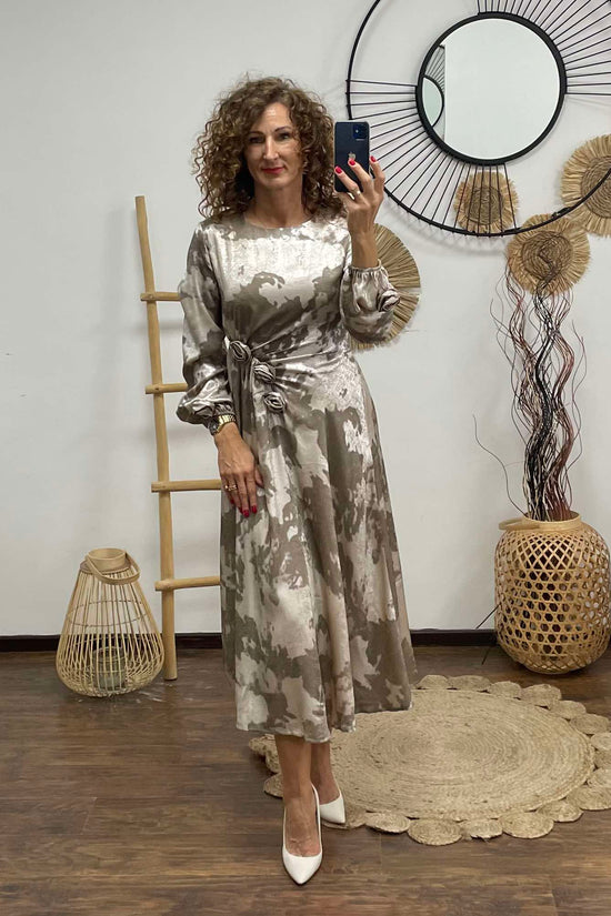 Rózsa - Alkalmi ruha textil virágokkal