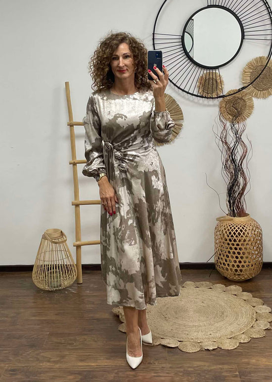 Rózsa - Alkalmi ruha textil virágokkal