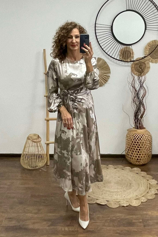 Rózsa - Alkalmi ruha textil virágokkal