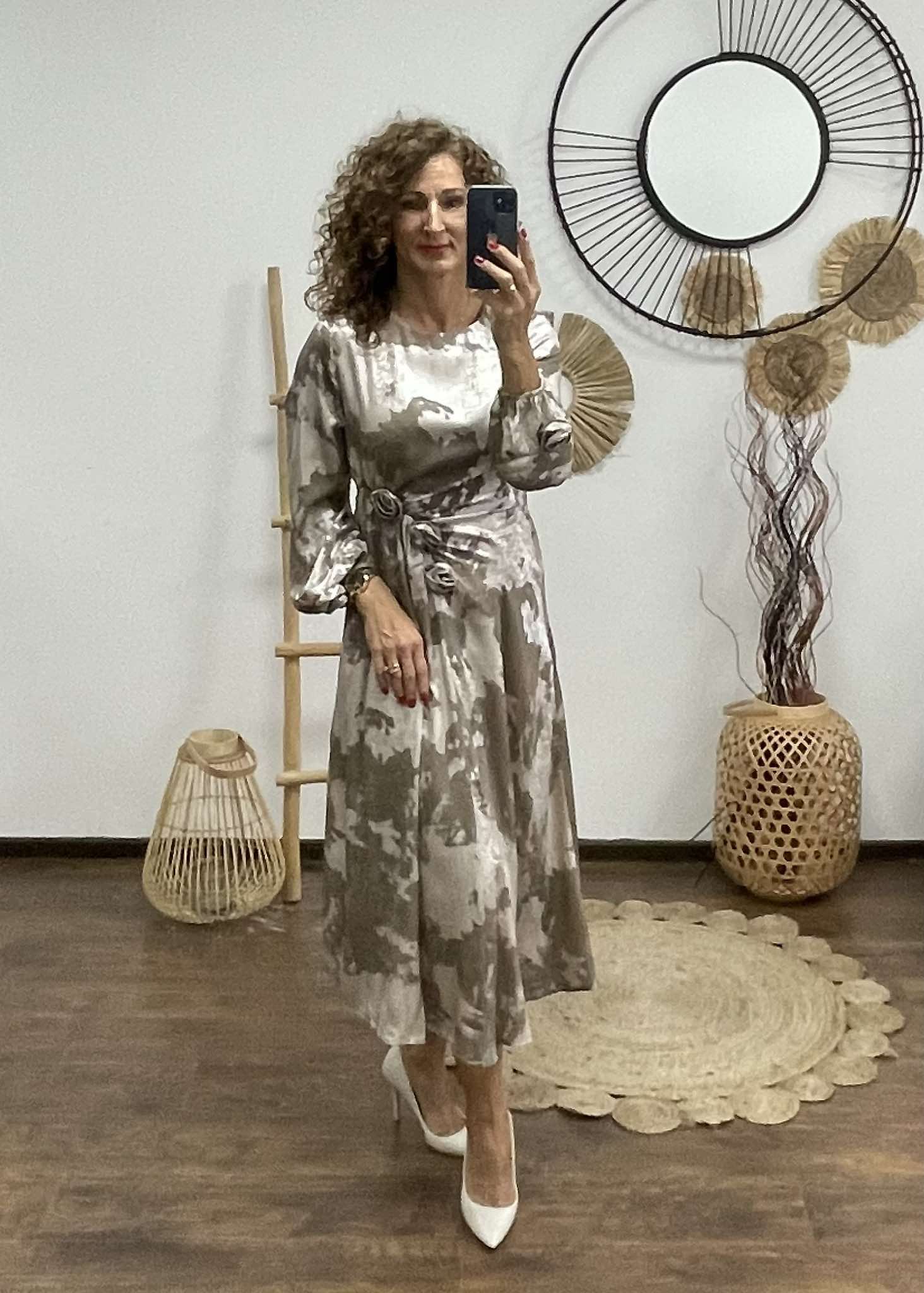 Rózsa - Alkalmi ruha textil virágokkal