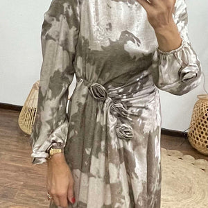 Rózsa - Alkalmi ruha textil virágokkal