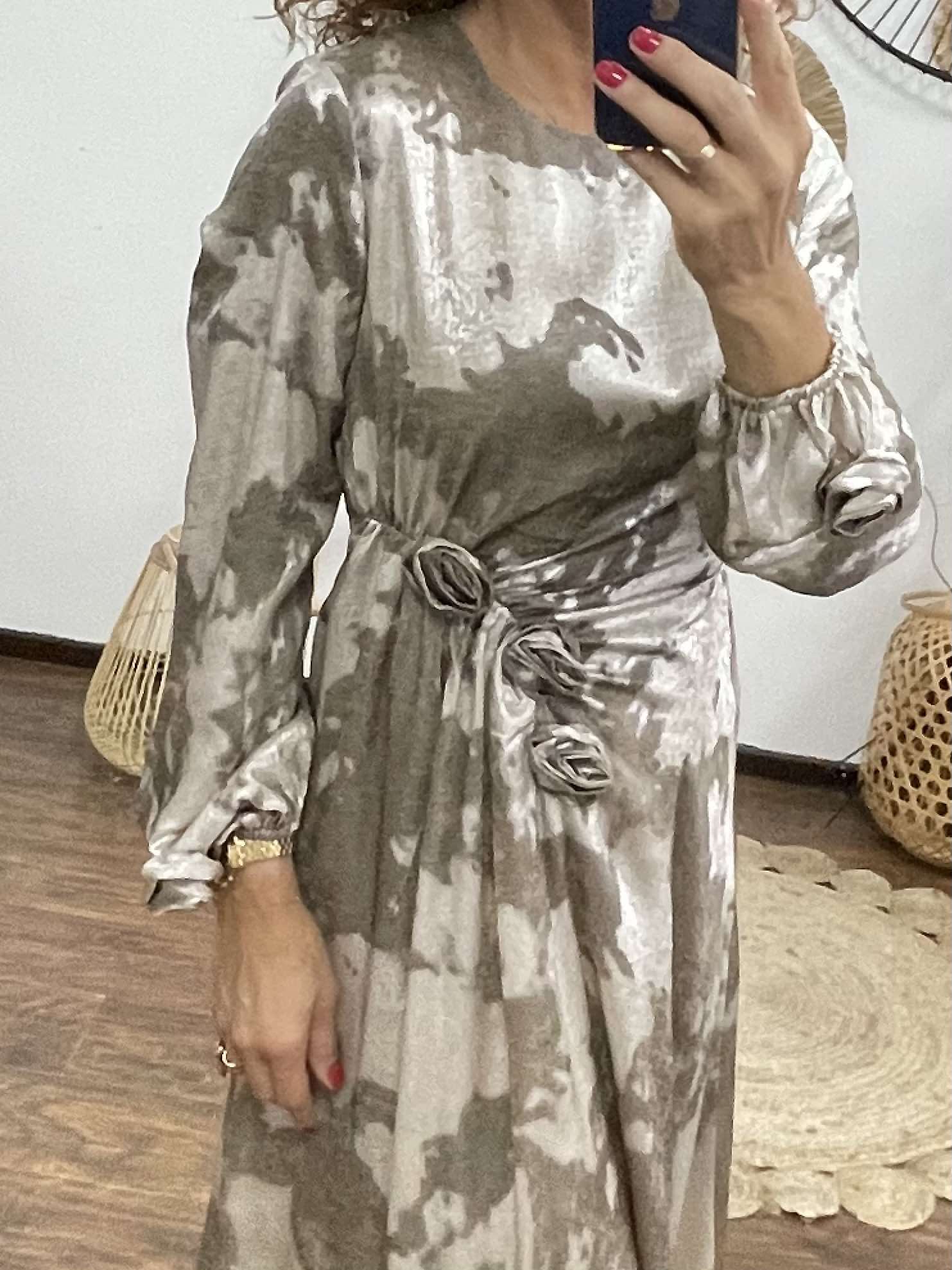 Rózsa - Alkalmi ruha textil virágokkal