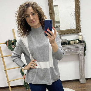 BELLINA - Kötött bő szabású pulóver