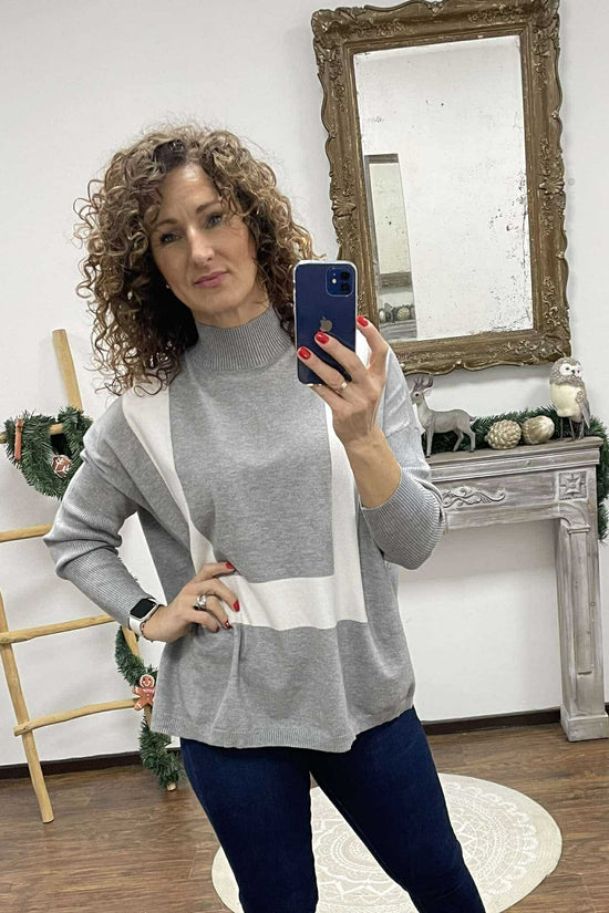 BELLINA - Kötött bő szabású pulóver