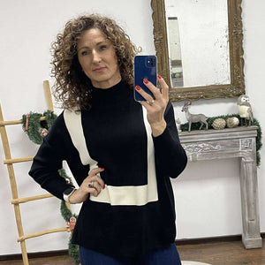 BELLINA - Kötött bő szabású pulóver