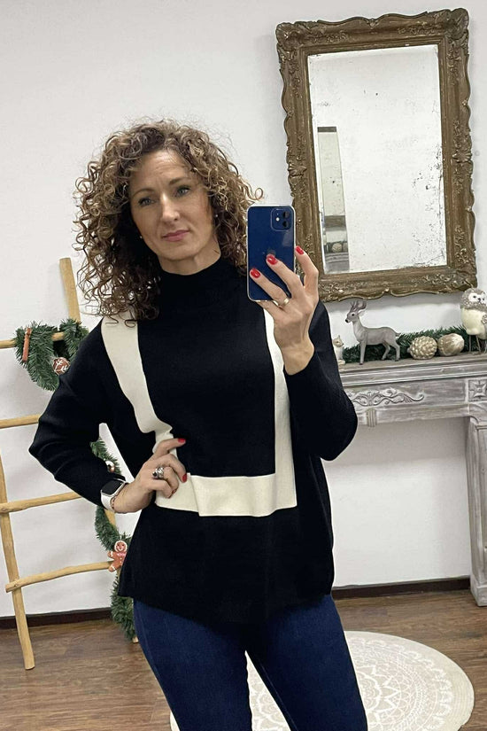 BELLINA - Kötött bő szabású pulóver