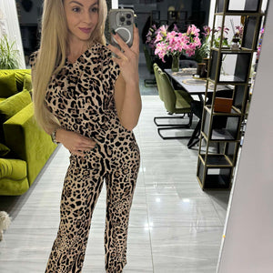 LEOPÁRD - Mintás jumpsuit
