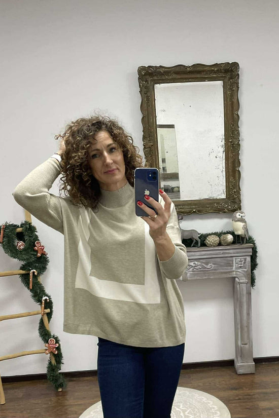 BELLINA - Kötött bő szabású pulóver