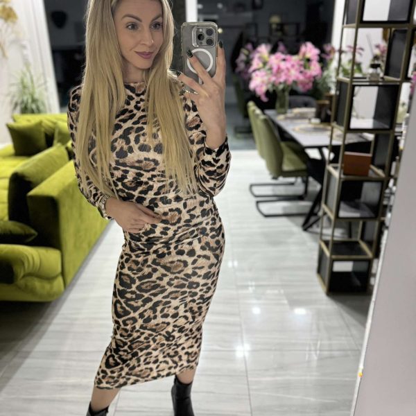 LEOPÁRD - Fitted dress maxi ruha
