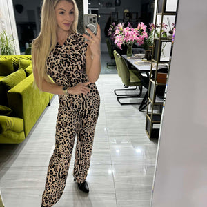LEOPÁRD - Mintás jumpsuit