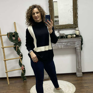 BELLINA - Kötött bő szabású pulóver