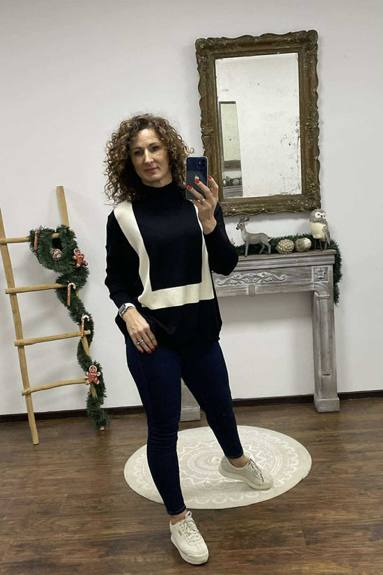 BELLINA - Kötött bő szabású pulóver