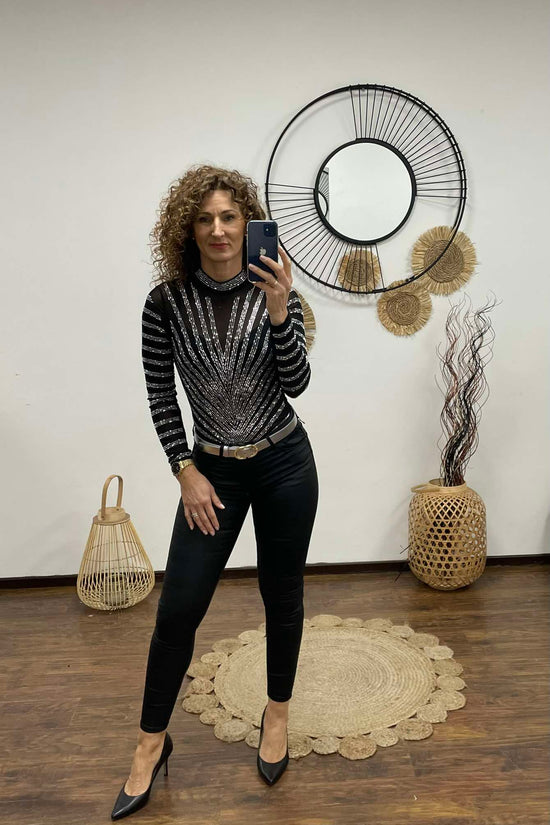 Popi - Bőrhatású push up nadrág