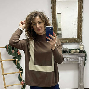 BELLINA - Kötött bő szabású pulóver