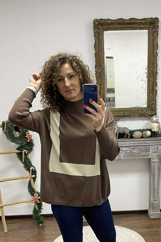 BELLINA - Kötött bő szabású pulóver