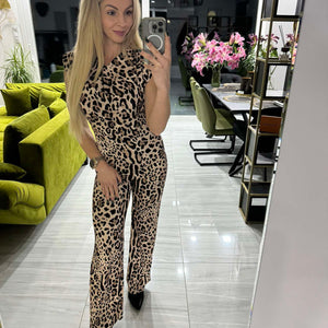 LEOPÁRD - Mintás jumpsuit