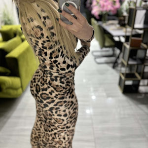 LEOPÁRD - Fitted dress maxi ruha