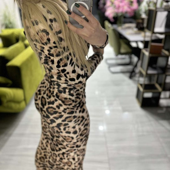 LEOPÁRD - Fitted dress maxi ruha