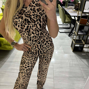 LEOPÁRD - Mintás jumpsuit