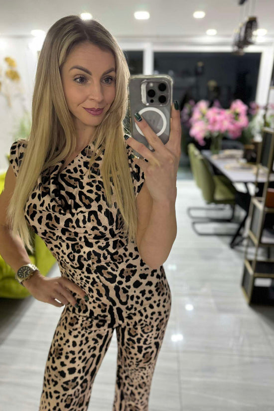 LEOPÁRD - Mintás jumpsuit