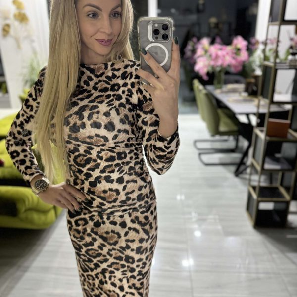 LEOPÁRD - Fitted dress maxi ruha