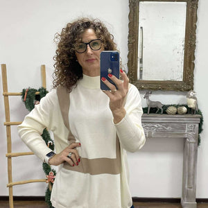 BELLINA - Kötött bő szabású pulóver