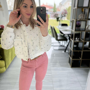 AMY - Ezüst flitteres farmer dzseki