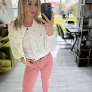 AMY - Ezüst flitteres farmer dzseki