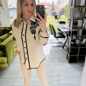 Jella - Hímzett len ing