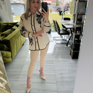 Jella - Hímzett len ing