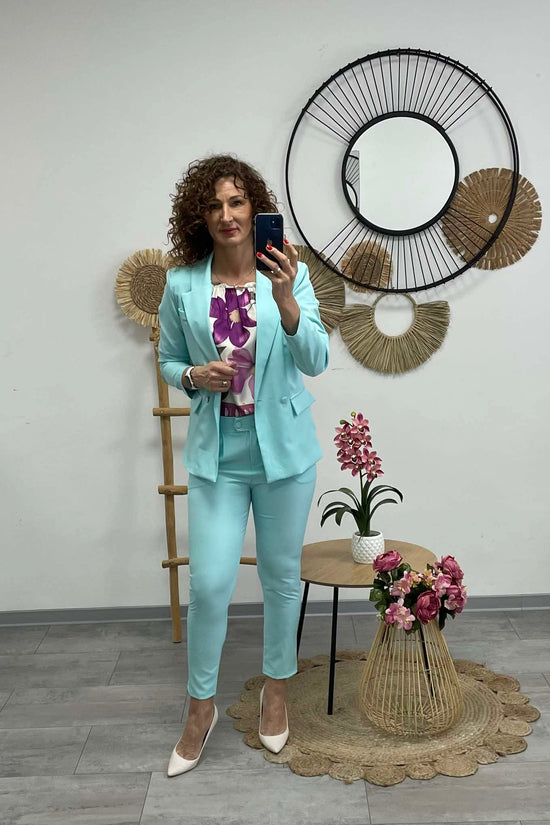 CLAR - Elegáns nadrág kosztüm világos menta