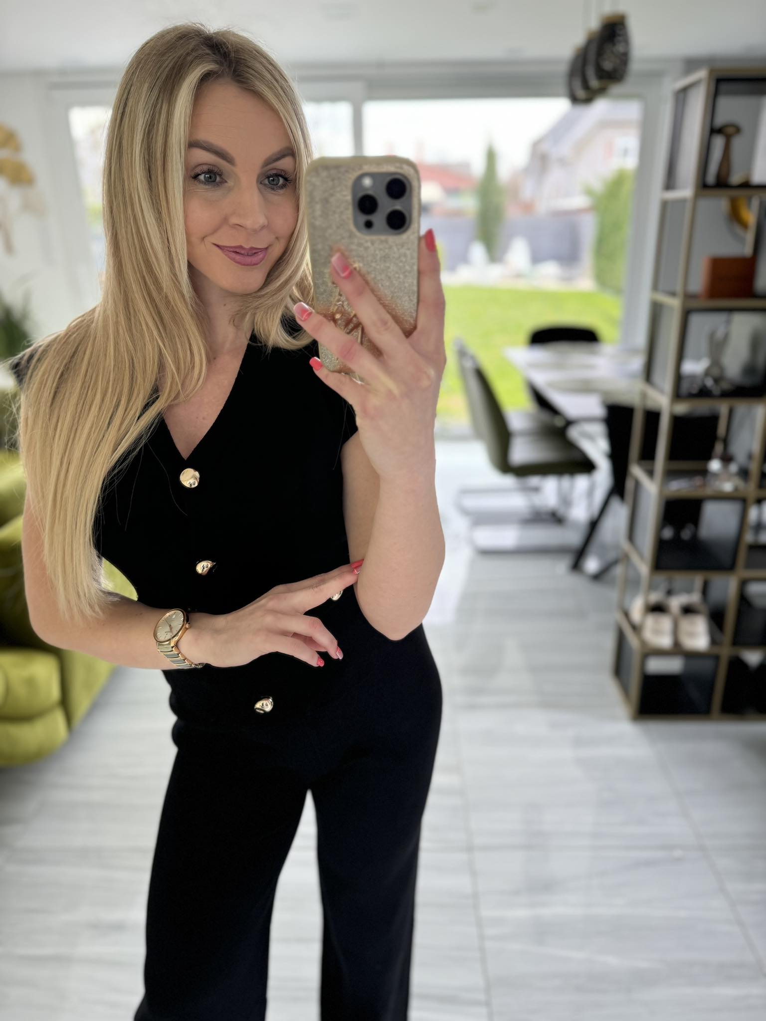 ESTI - Kötött elegáns szabadidő garnitúra. Fekete