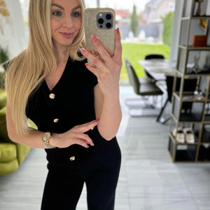 ESTI - Kötött elegáns szabadidő garnitúra. Fekete