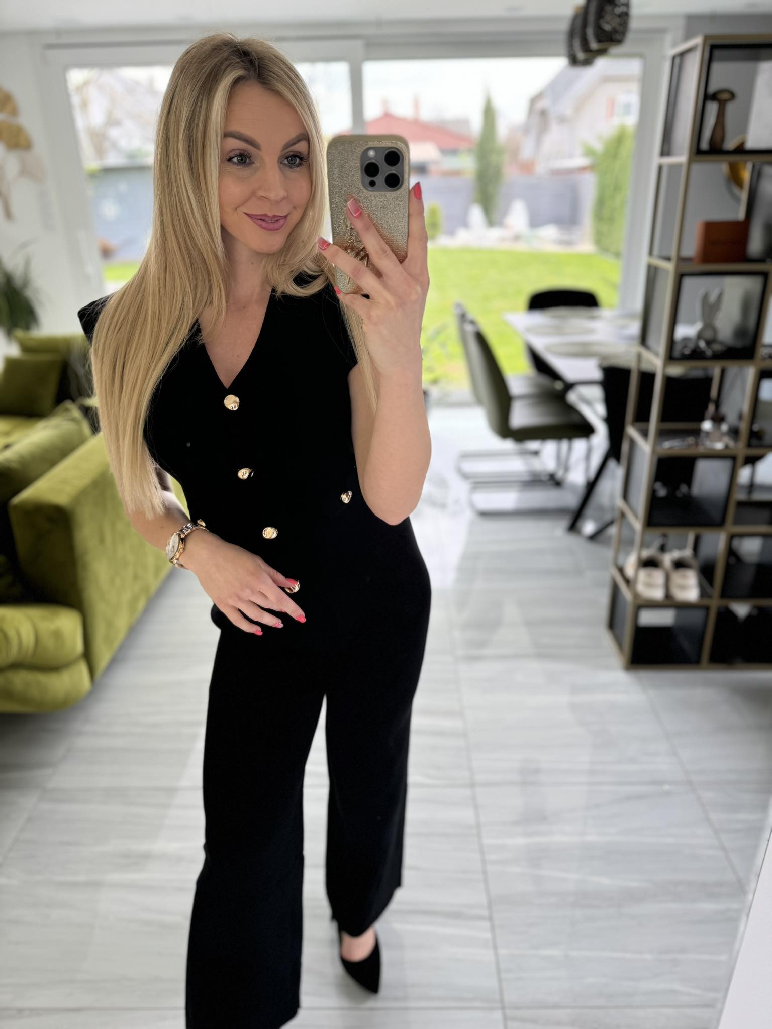 ESTI - Kötött elegáns szabadidő garnitúra. Fekete