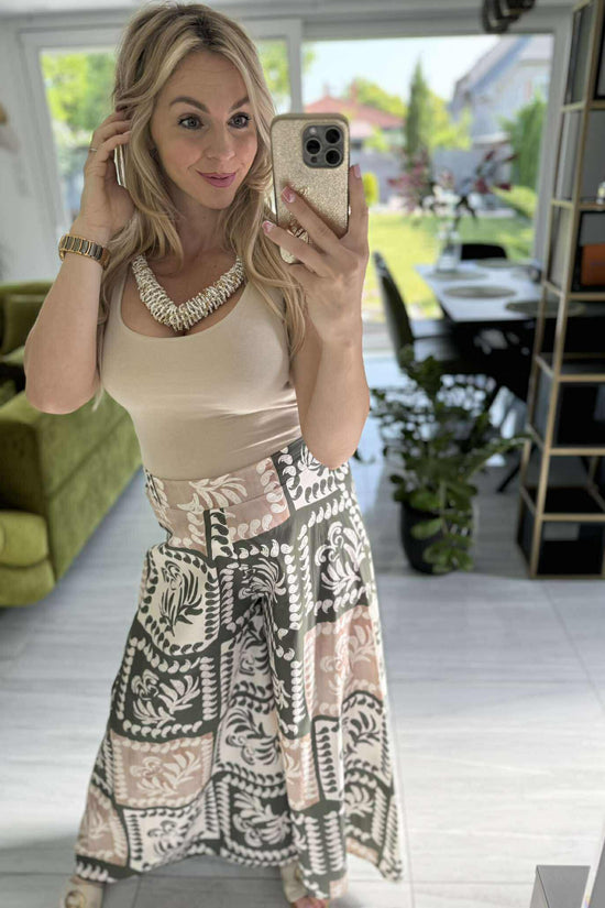 ELINA - Nyári bő nadrág. Khaki