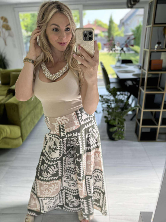 ELINA - Nyári bő nadrág. Khaki