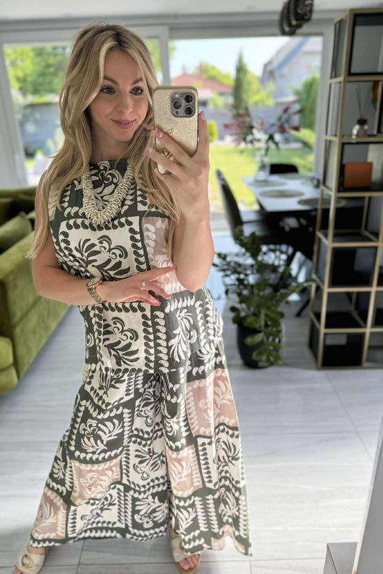 ELINA - Nyári bő nadrág. Khaki